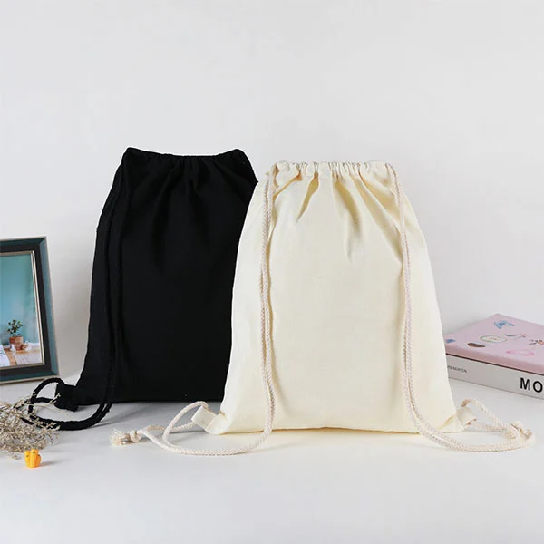 Cotton Drawstring Backpack