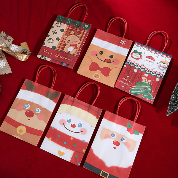 Kraft Paper Christmas Gift Bags