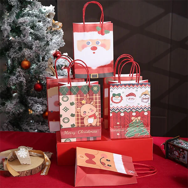 Kraft Paper Christmas Gift Bags