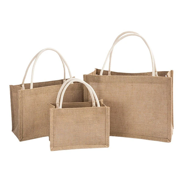 Jute Blurp Tote Bags